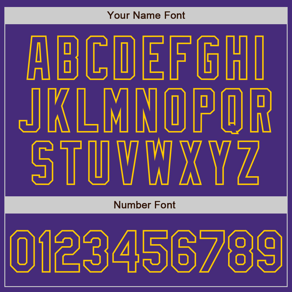 Custom White Purple-Gold Authentic Split Fashion Baseball Jersey view 4