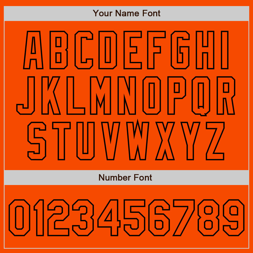 Custom White Orange-Black Authentic Split Fashion Baseball Jersey view 4