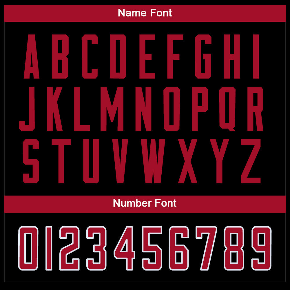 Custom Black Red-White Split Fashion Football Jersey view 4