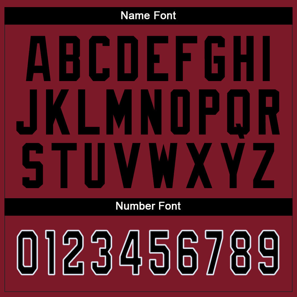 Custom Cardinal Black-White Split Fashion Football Jersey view 4