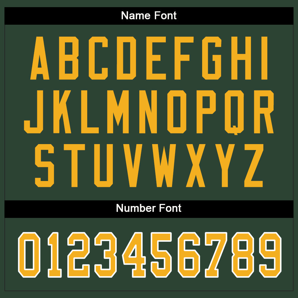 Custom Green Gold-White Split Fashion Football Jersey view 4