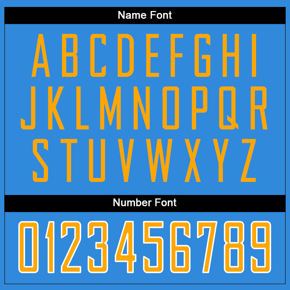 Custom Powder Blue Gold-White Split Fashion Football Jersey view 4