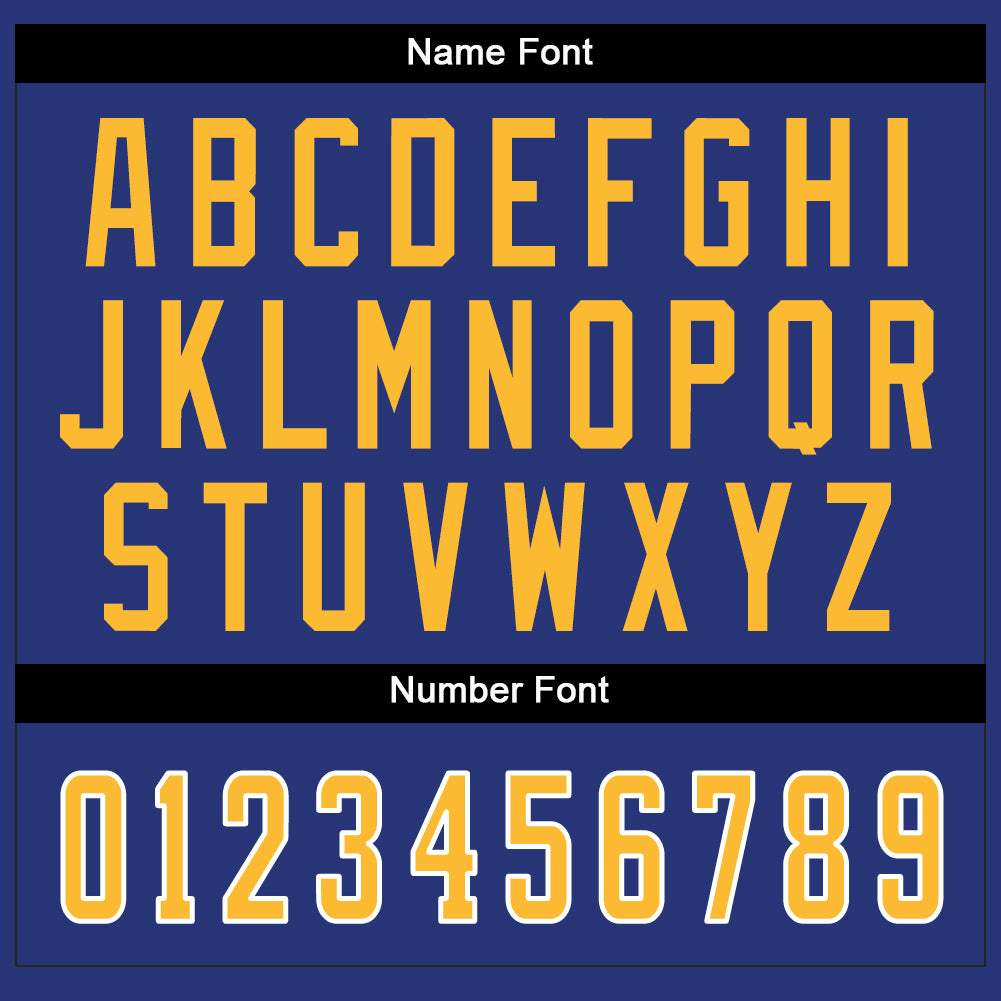 Custom Royal Gold-White Split Fashion Football Jersey view 4