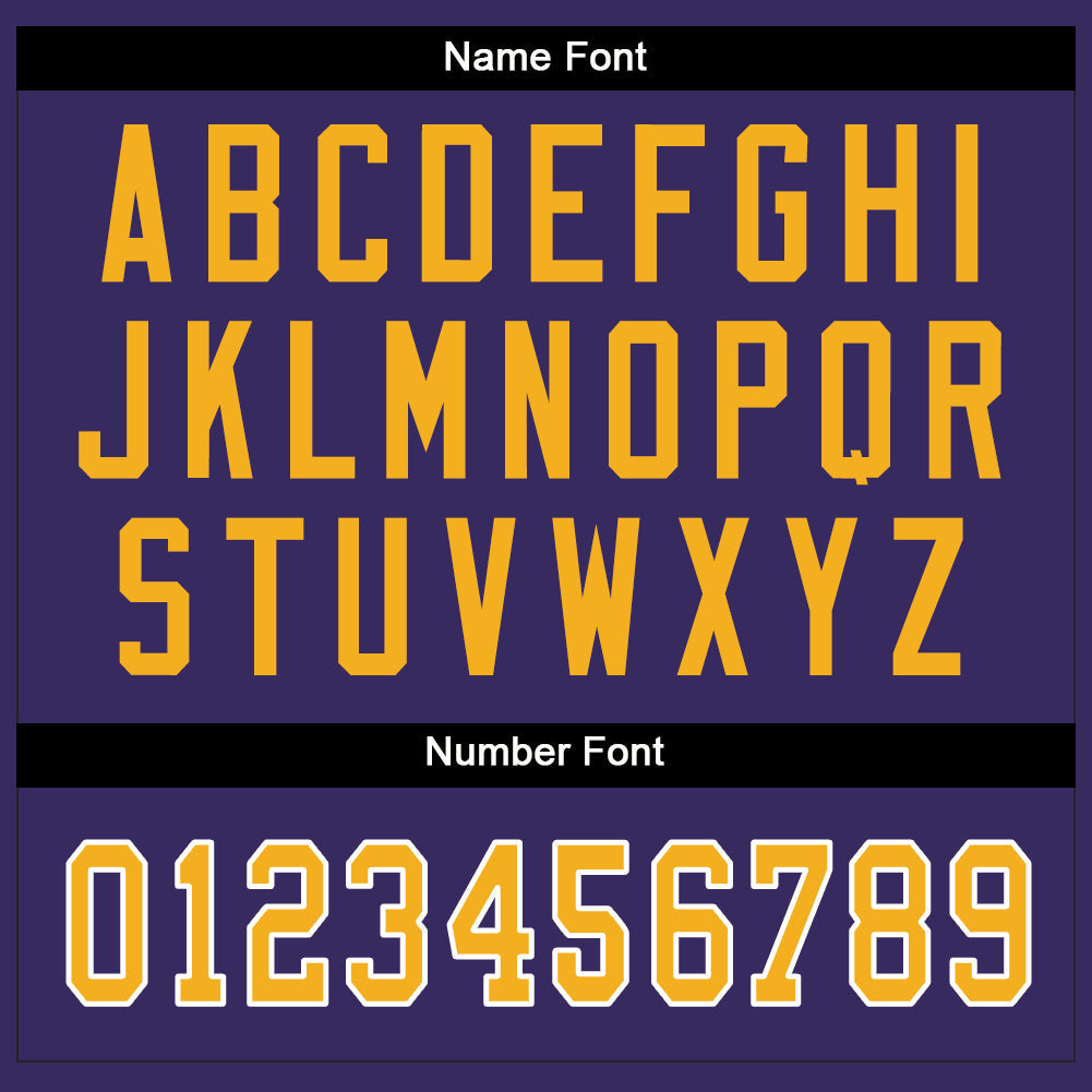 Custom Purple Gold-White Split Fashion Football Jersey view 4