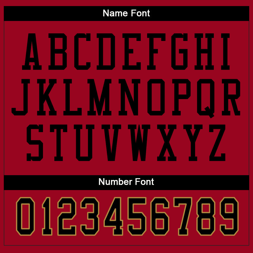 Custom Red Black-White Split Fashion Football Jersey view 4