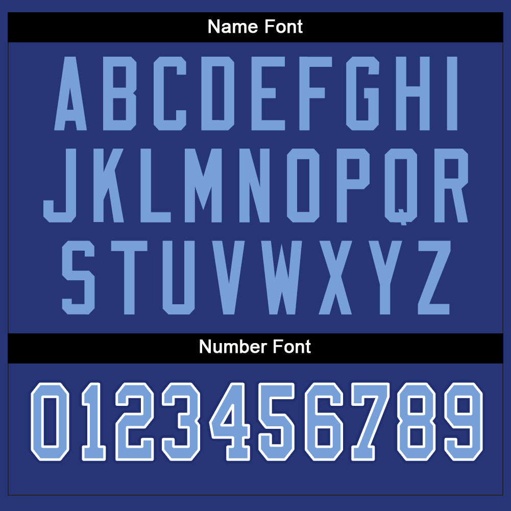 Custom Royal Light Blue-White Split Fashion Football Jersey view 4