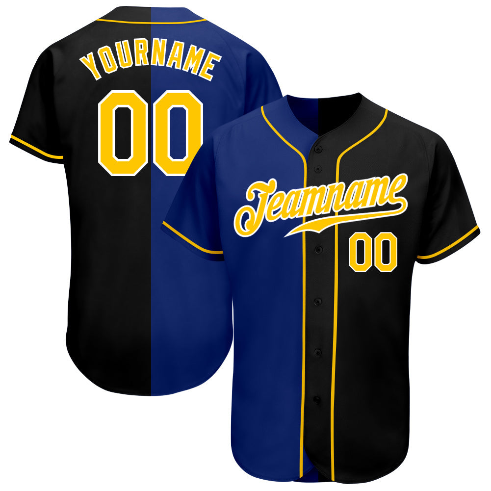 Custom Teal Purple-Gray Authentic Split Fashion Baseball Jersey - Main View