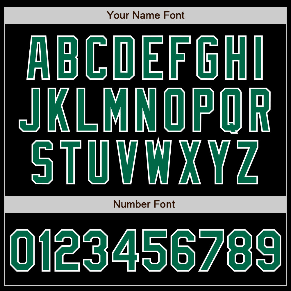Custom Black Kelly Green-Royal Authentic Split Fashion Baseball Jersey view 4