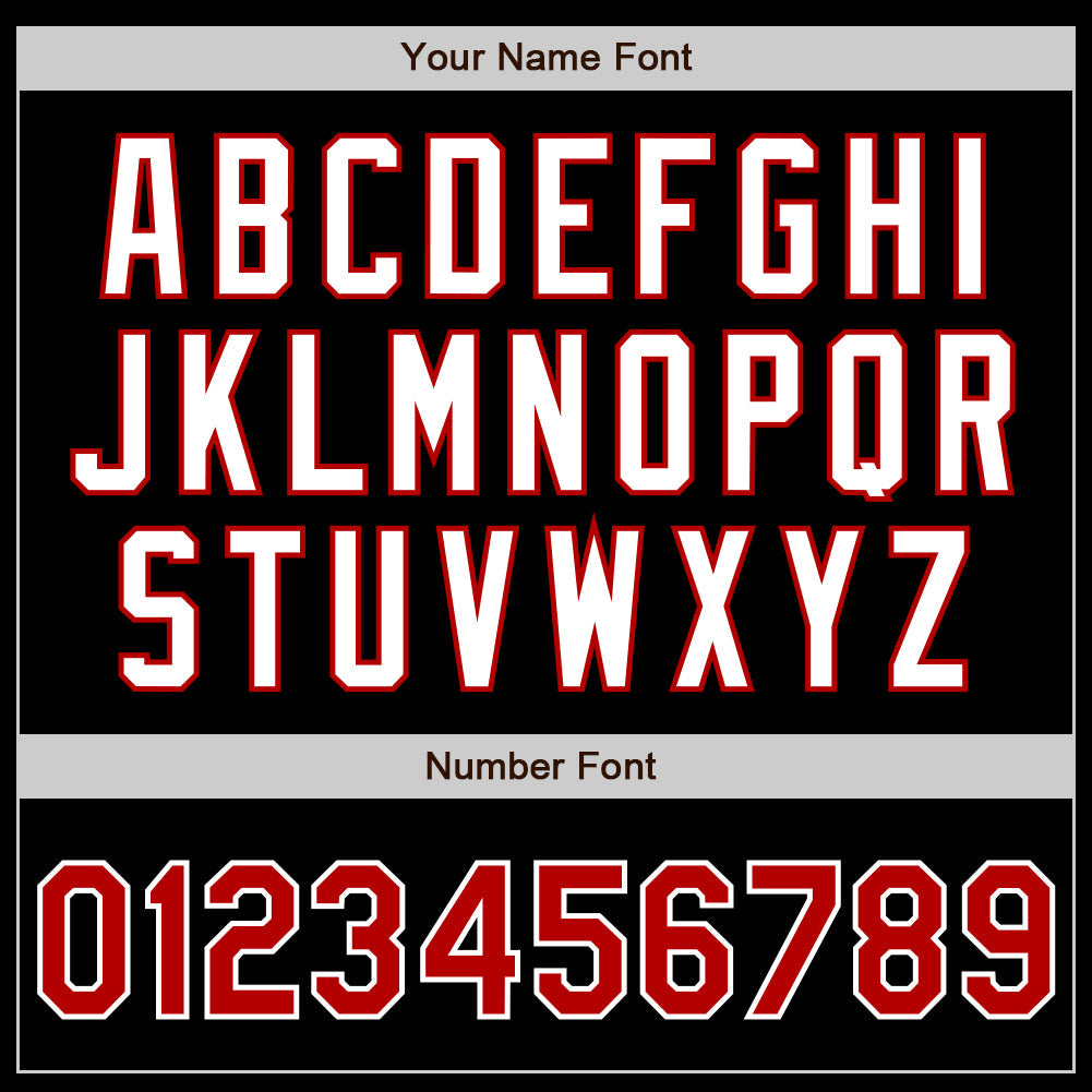 Custom Black Red-Powder Blue Authentic Split Fashion Baseball Jersey view 4