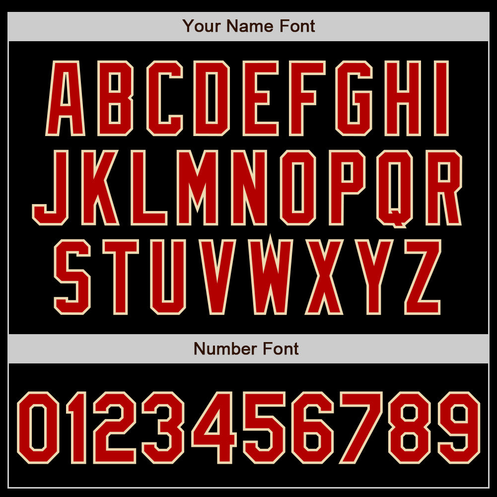 Custom Black Red-Olive Authentic Split Fashion Baseball Jersey view 4