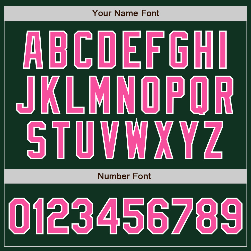 Custom Green Pink-Gray Authentic Split Fashion Baseball Jersey view 4