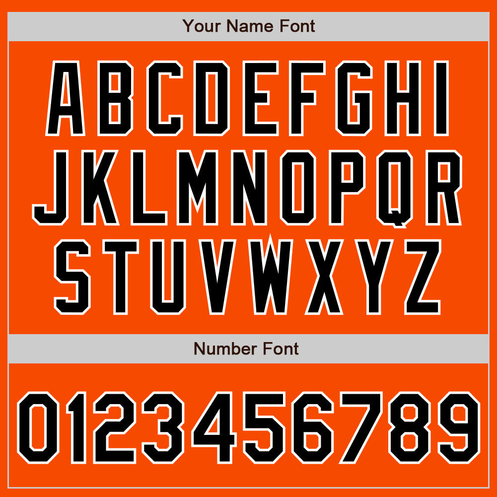 Custom Orange Black-Gray Authentic Split Fashion Baseball Jersey view 4