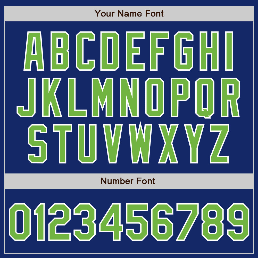 Custom Royal Neon Green-Gray Authentic Split Fashion Baseball Jersey view 4