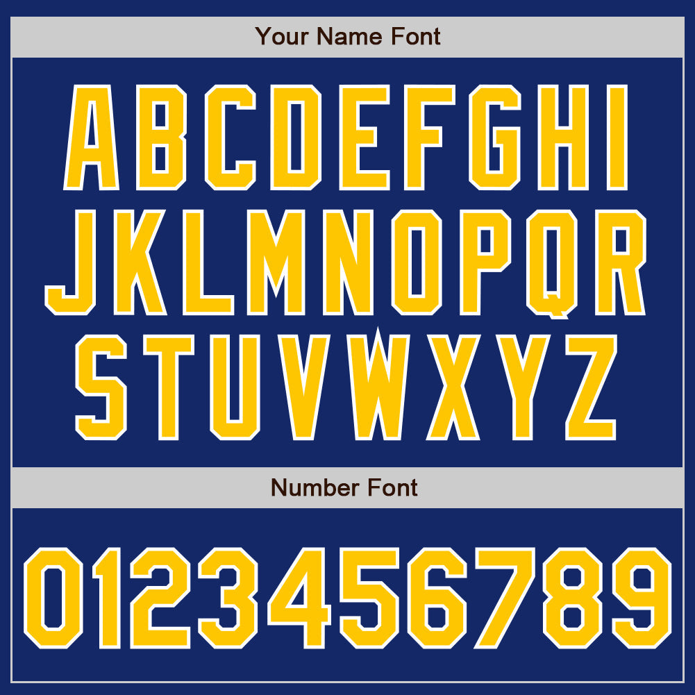 Custom Royal Gold-Light Blue Authentic Split Fashion Baseball Jersey view 4