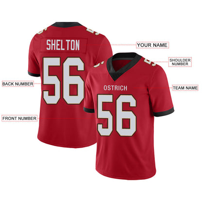 Custom TB.Buccaneers Stitched American Football Jerseys Personalize Birthday Gifts Red Jersey view 2