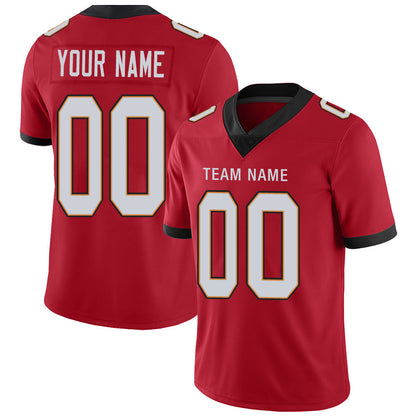 Custom TB.Buccaneers Stitched American Football Jerseys Personalize Birthday Gifts Red Jersey - Main View