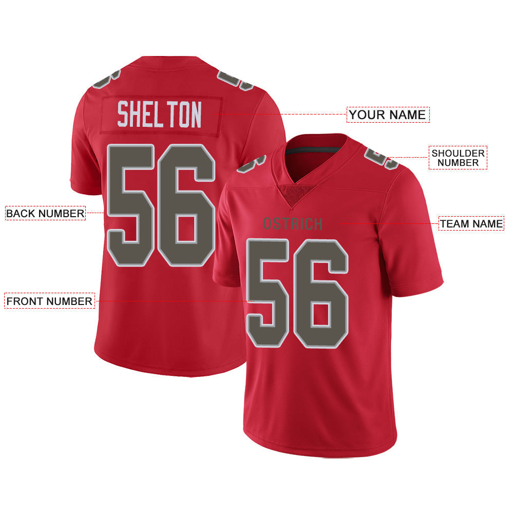 Custom TB.Buccaneers Stitched American Football Jerseys Personalize Birthday Gifts Red Jersey view 2