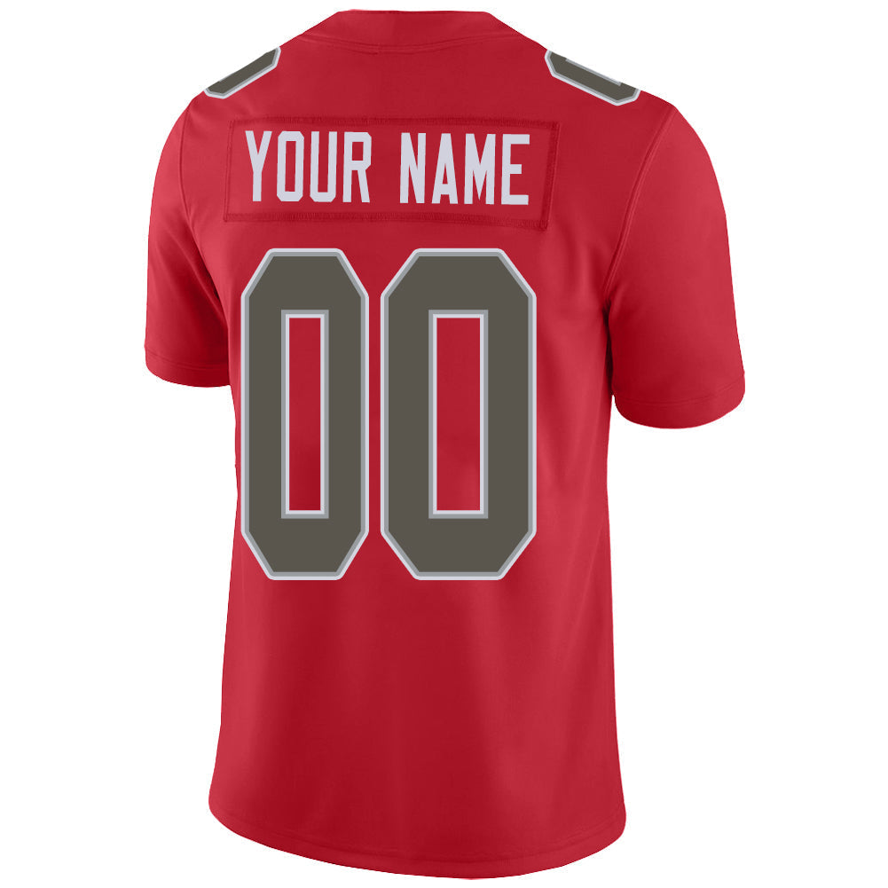 Custom TB.Buccaneers Stitched American Football Jerseys Personalize Birthday Gifts Red Jersey view 3