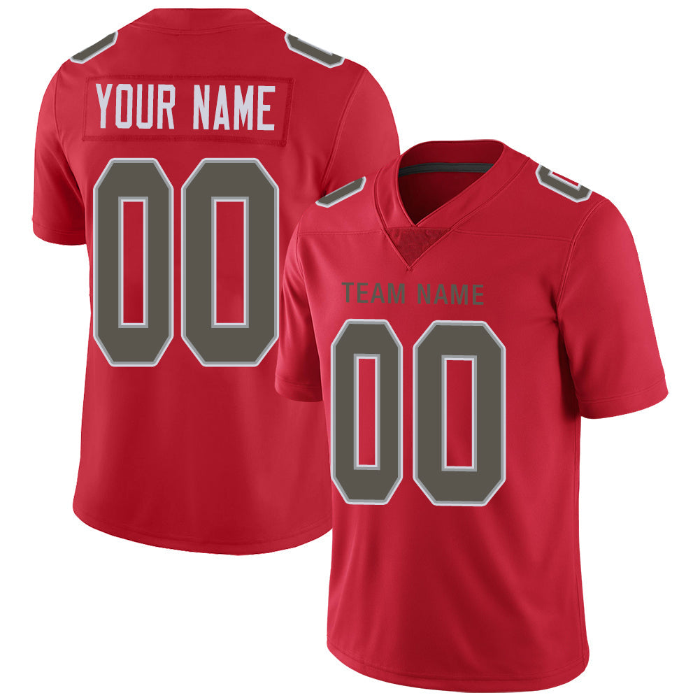 Custom TB.Buccaneers Stitched American Football Jerseys Personalize Birthday Gifts Red Jersey - Main View