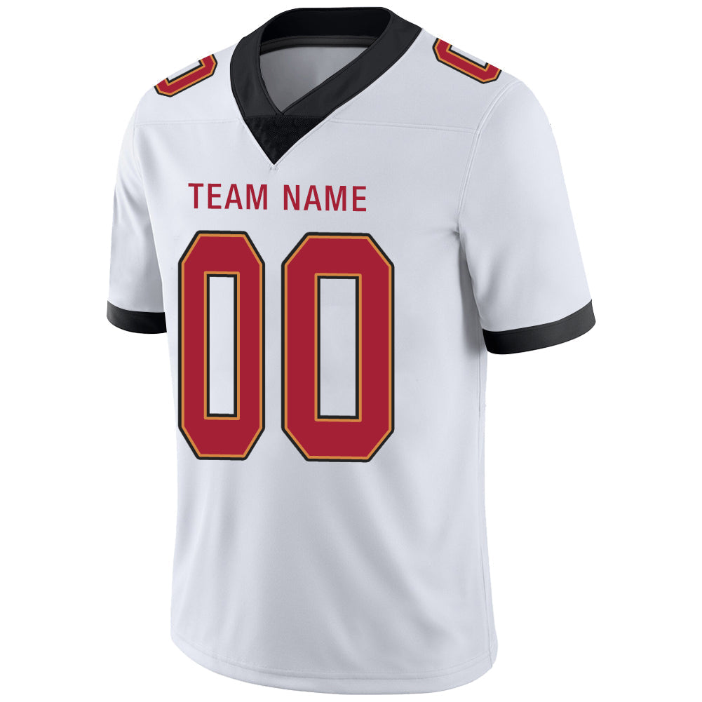 Custom TB.Buccaneers Stitched American Football Jerseys Personalize Birthday Gifts White Jersey view 4