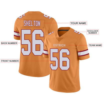 Custom TB.Buccaneers Stitched American Football Jerseys Personalize Birthday Gifts Gold Jersey view 2