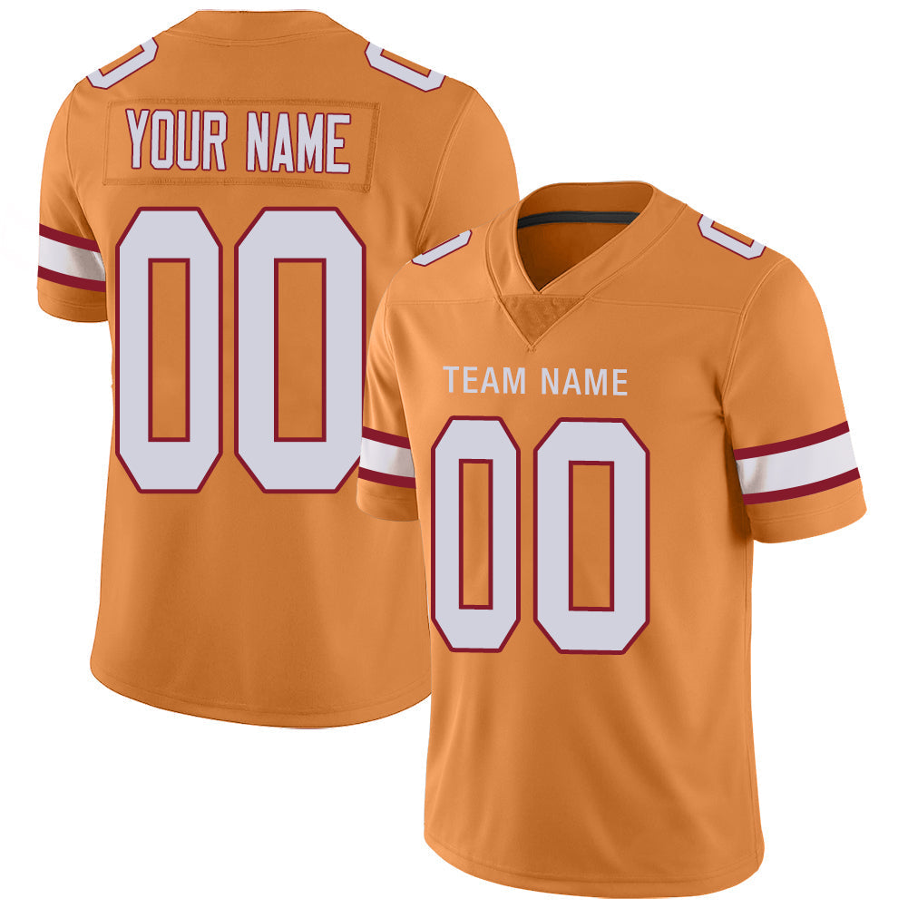 Custom TB.Buccaneers Stitched American Football Jerseys Personalize Birthday Gifts Gold Jersey - Main View