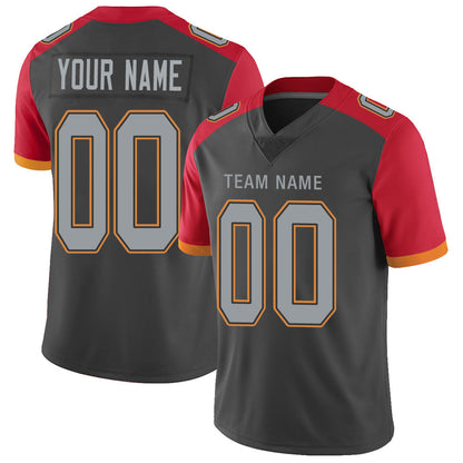 Custom TB.Buccaneers Stitched American Football Jerseys Personalize Birthday Gifts Black Jersey - Main View