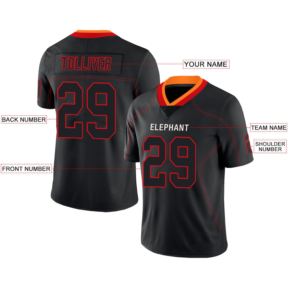 Custom TB.Buccaneers Stitched American Football Jerseys Personalize Birthday Gifts Black Jersey view 2