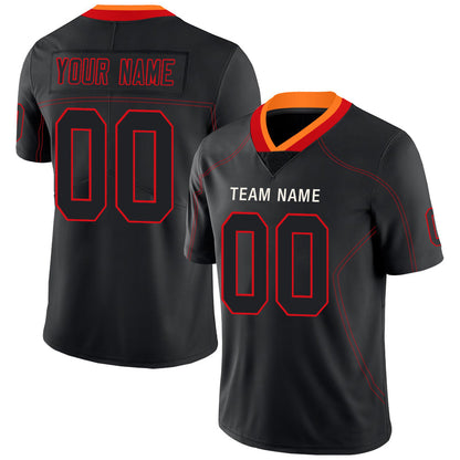 Custom TB.Buccaneers Stitched American Football Jerseys Personalize Birthday Gifts Black Jersey - Main View