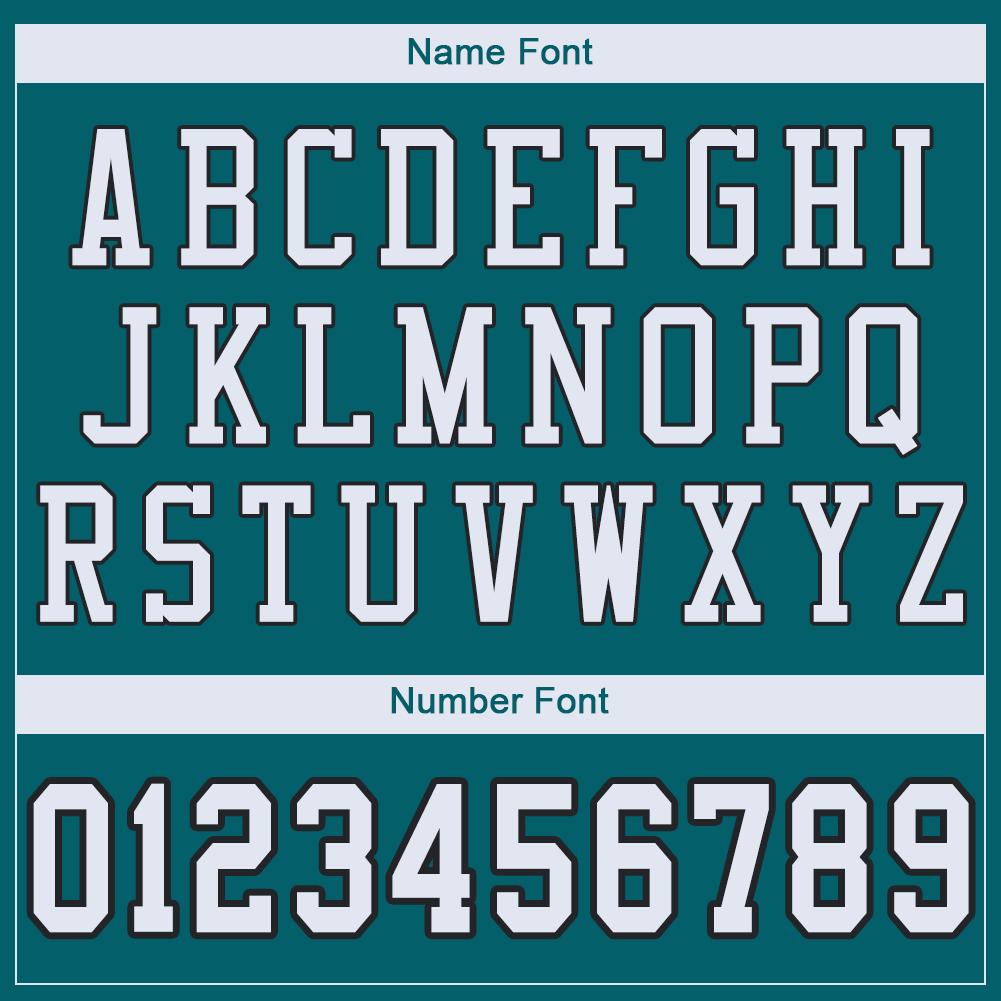 Custom Teal White-Black Mesh Authentic Football Jersey view 5
