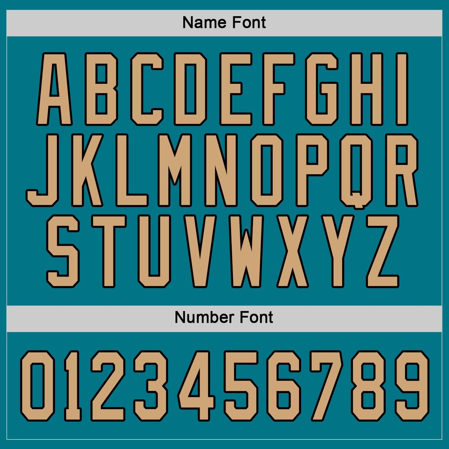 Custom Teal Old Gold-Black Hockey Jersey view 3