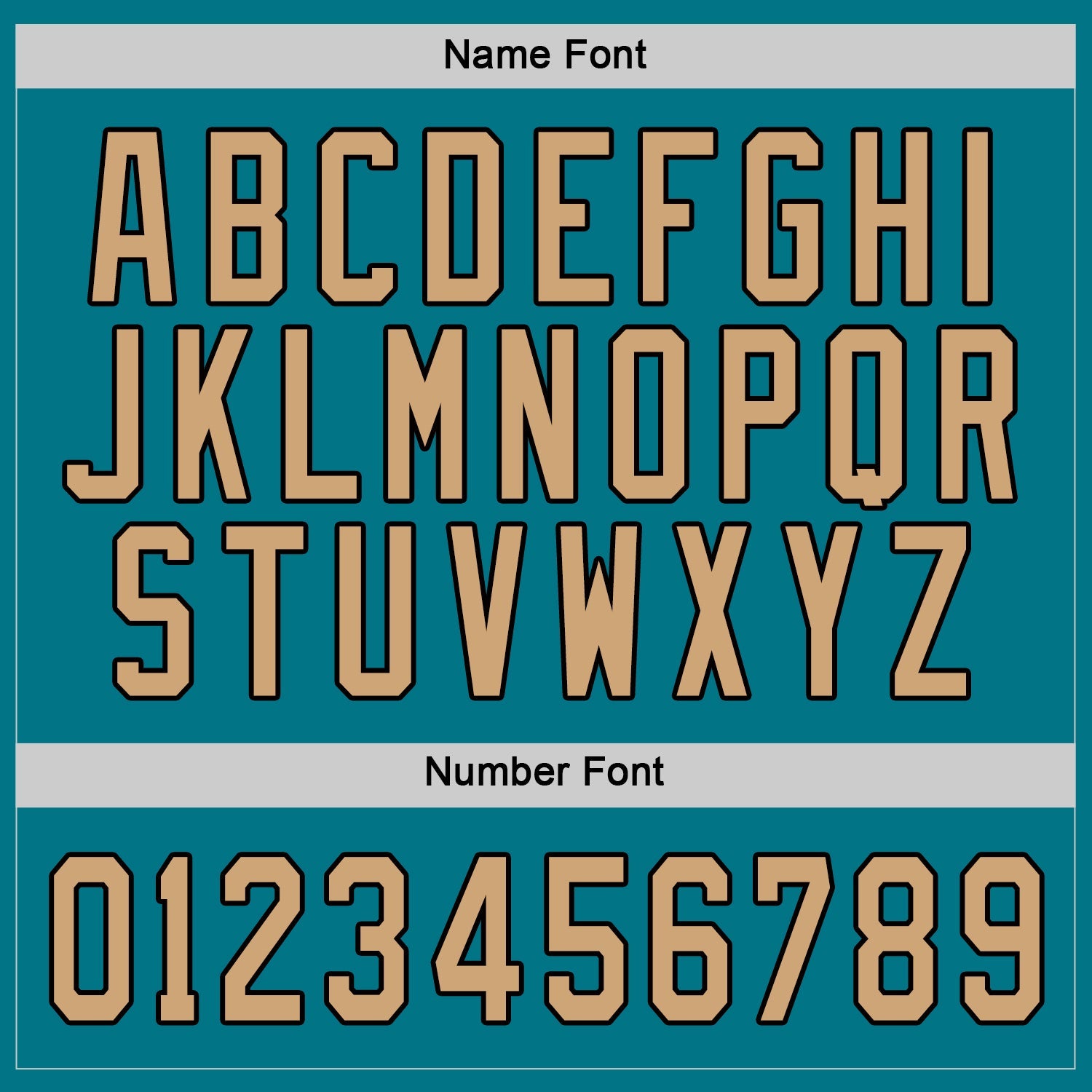 Custom Teal Old Gold-Black Hockey Jersey view 3