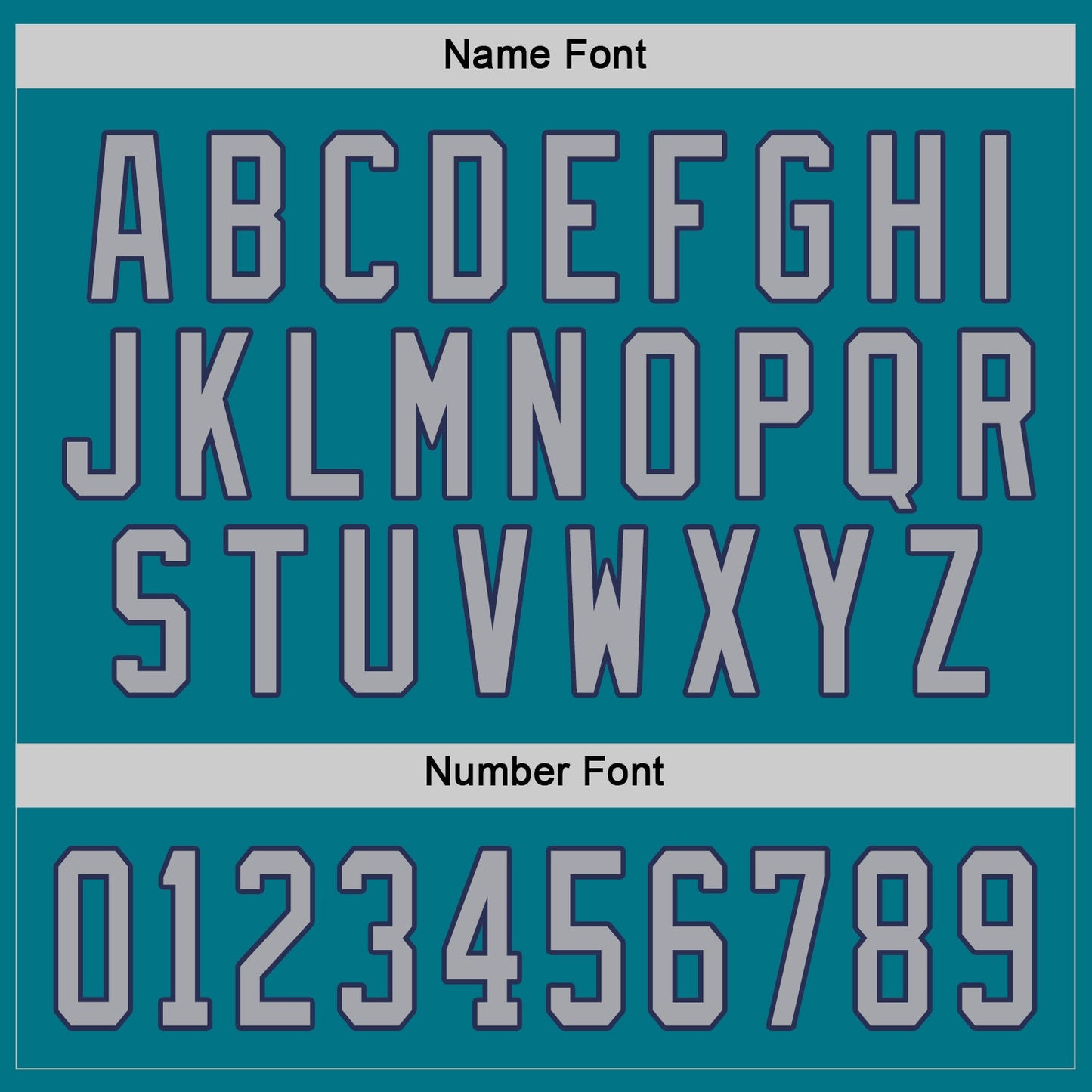 Custom Teal Gray-Navy Hockey Jersey view 3