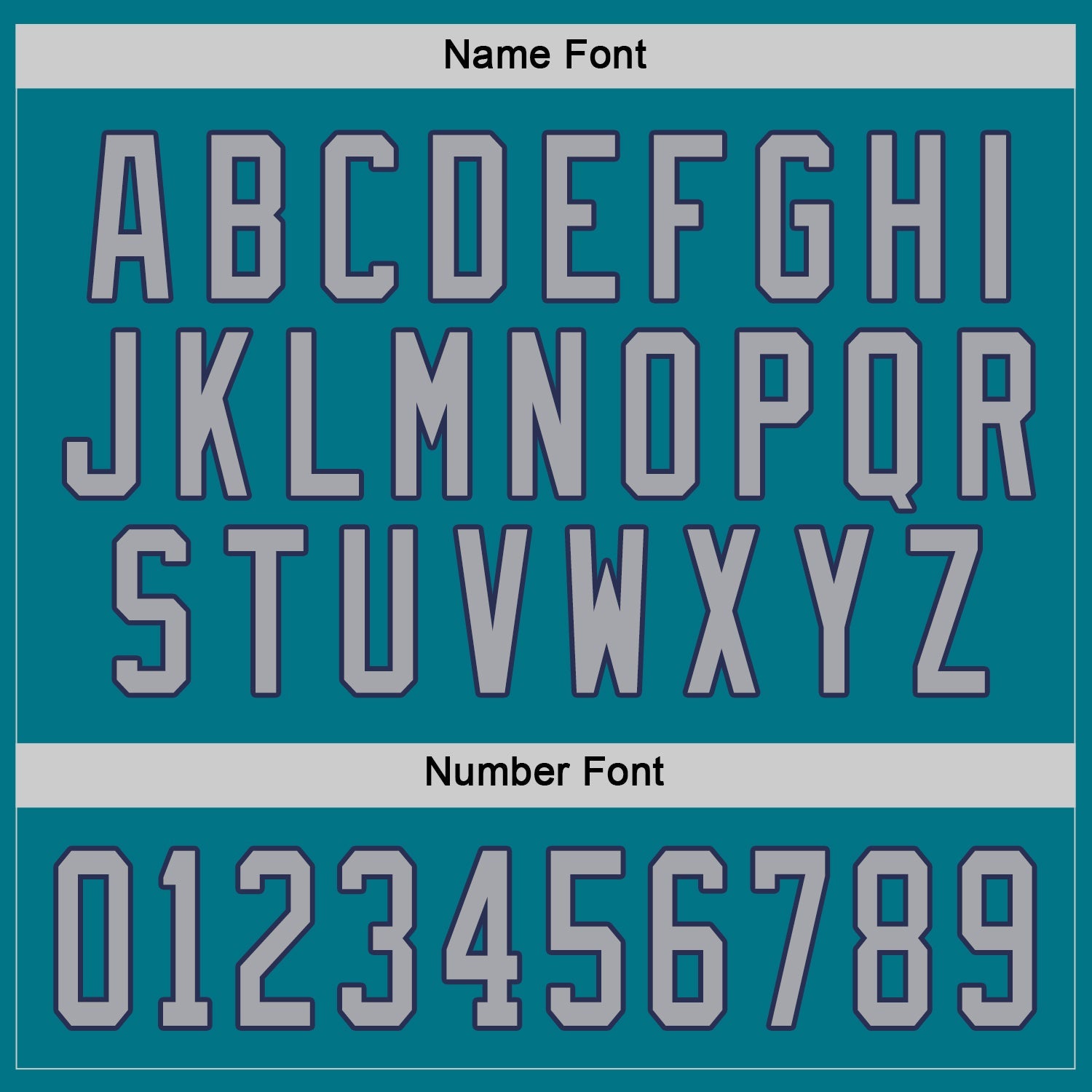 Custom Teal Gray-Navy Hockey Jersey view 3