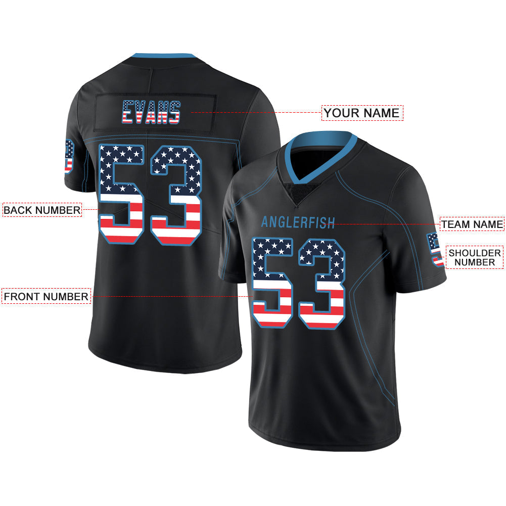 Custom T.Titans Stitched American Football Jerseys Personalize Birthday Gifts Black Jersey view 2