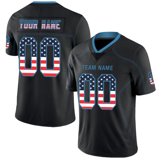 Custom T.Titans Stitched American Football Jerseys Personalize Birthday Gifts Black Jersey - Main View
