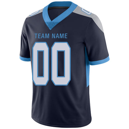 Custom T.Titans Stitched American Football Jerseys Personalize Birthday Gifts Navy Jersey view 4