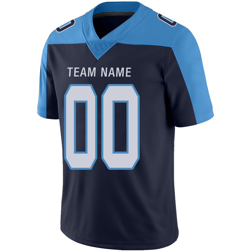 Custom T.Titans Stitched American Football Jerseys Personalize Birthday Gifts Navy Jersey view 4