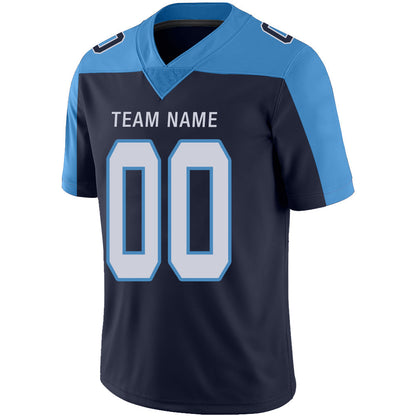 Custom T.Titans Stitched American Football Jerseys Personalize Birthday Gifts Navy Jersey view 4