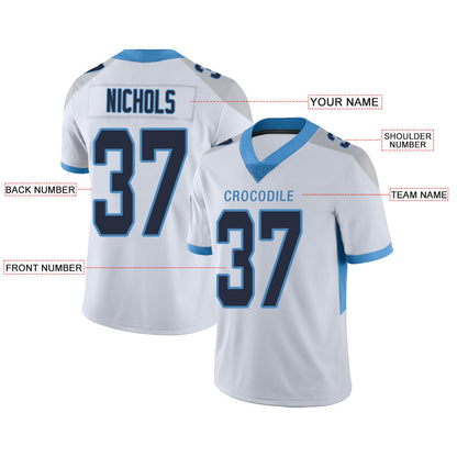Custom T.Titans Stitched American Football Jerseys Personalize Birthday Gifts White Jersey view 2
