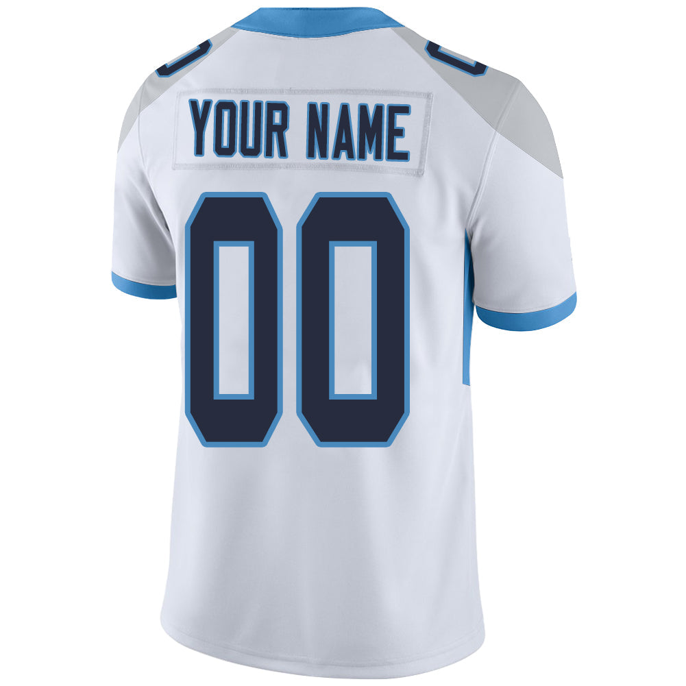 Custom T.Titans Stitched American Football Jerseys Personalize Birthday Gifts White Jersey view 3