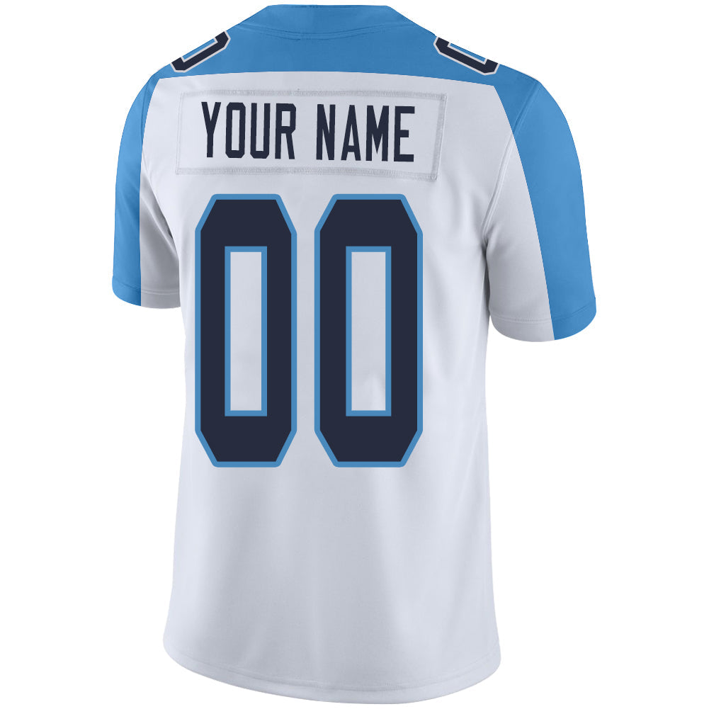 Custom T.Titans Stitched American Football Jerseys Personalize Birthday Gifts White Jersey view 3