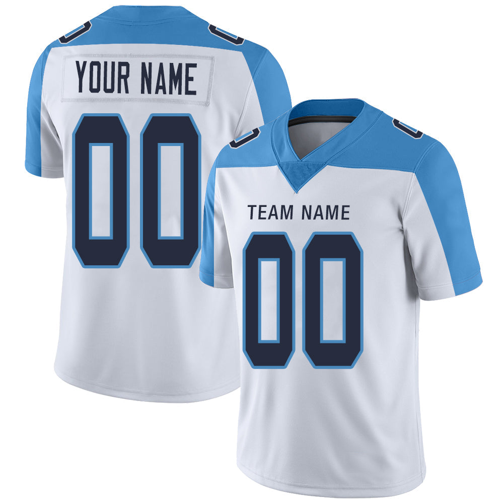 Custom T.Titans Stitched American Football Jerseys Personalize Birthday Gifts White Jersey - Main View