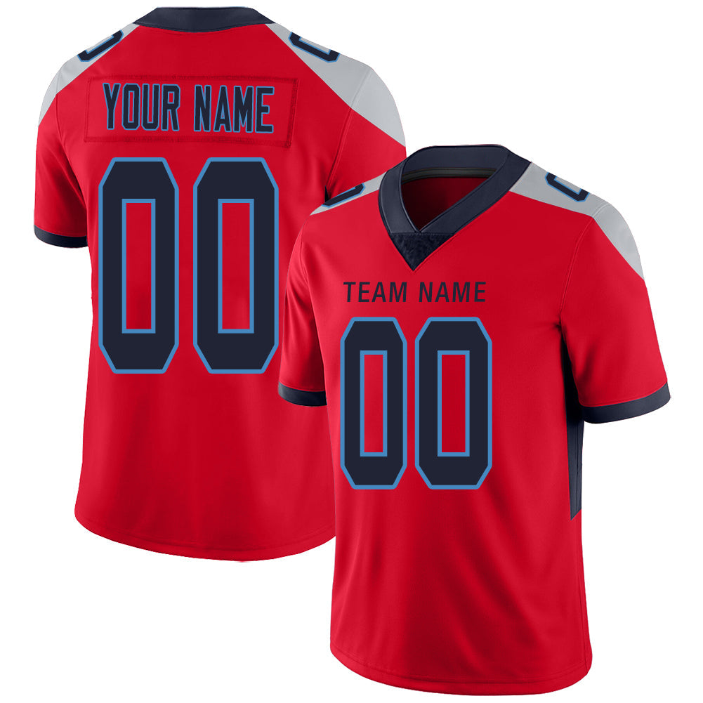 Custom T.Titans Stitched American Football Jerseys Personalize Birthday Gifts Red Jersey - Main View
