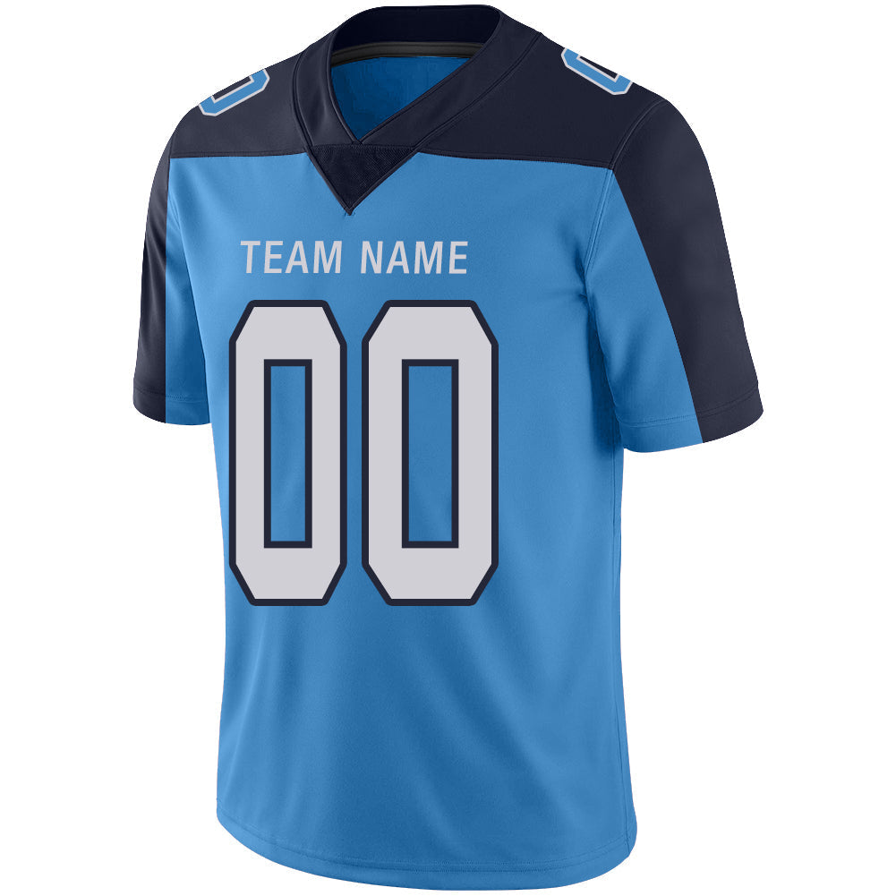 Custom T.Titans Stitched American Football Jerseys Personalize Birthday Gifts Light Blue Jersey view 4