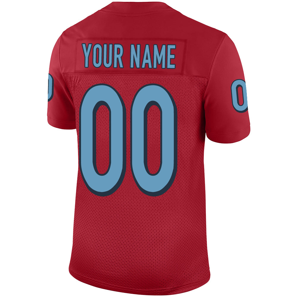 Custom T.Titans Stitched American Football Jerseys Personalize Birthday Gifts Red Jersey view 3