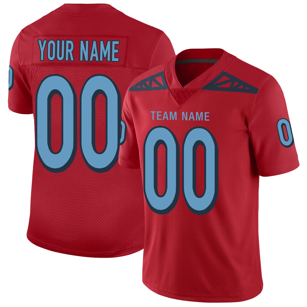 Custom T.Titans Stitched American Football Jerseys Personalize Birthday Gifts Red Jersey - Main View