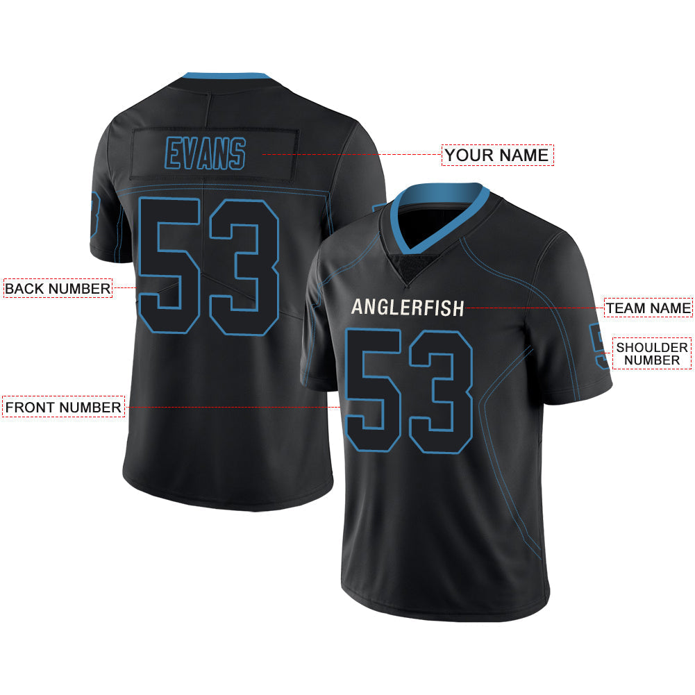 Custom T.Titans Stitched American Football Jerseys Personalize Birthday Gifts Black Jersey view 2
