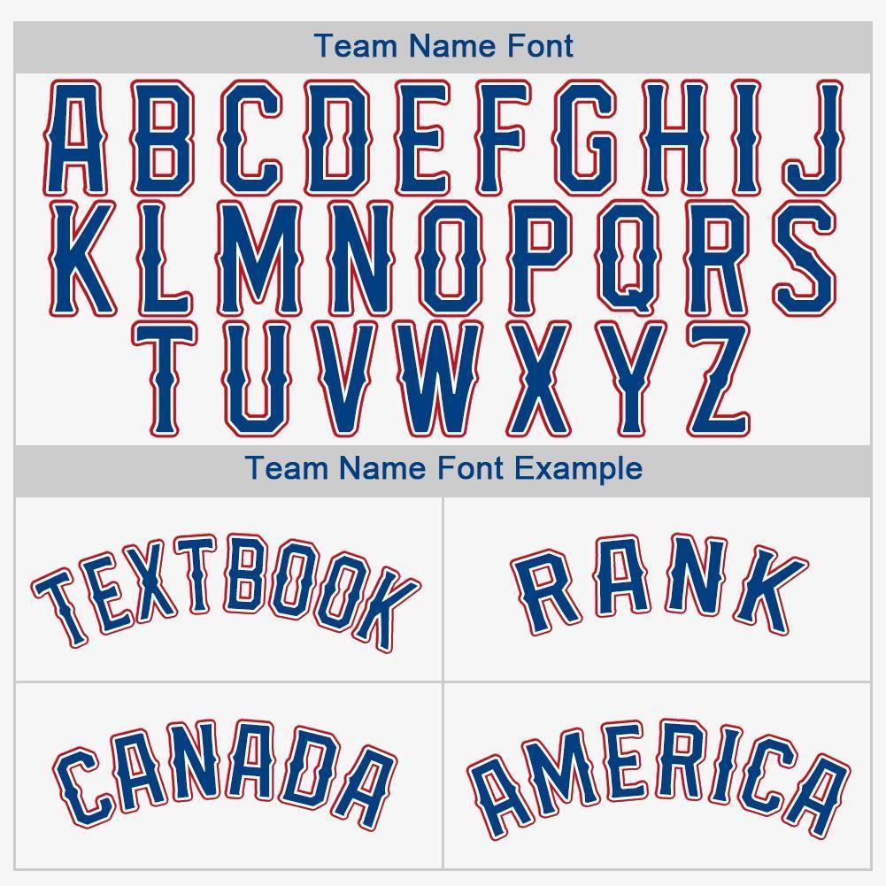 Custom White Royal-Red Baseball Jersey view 5