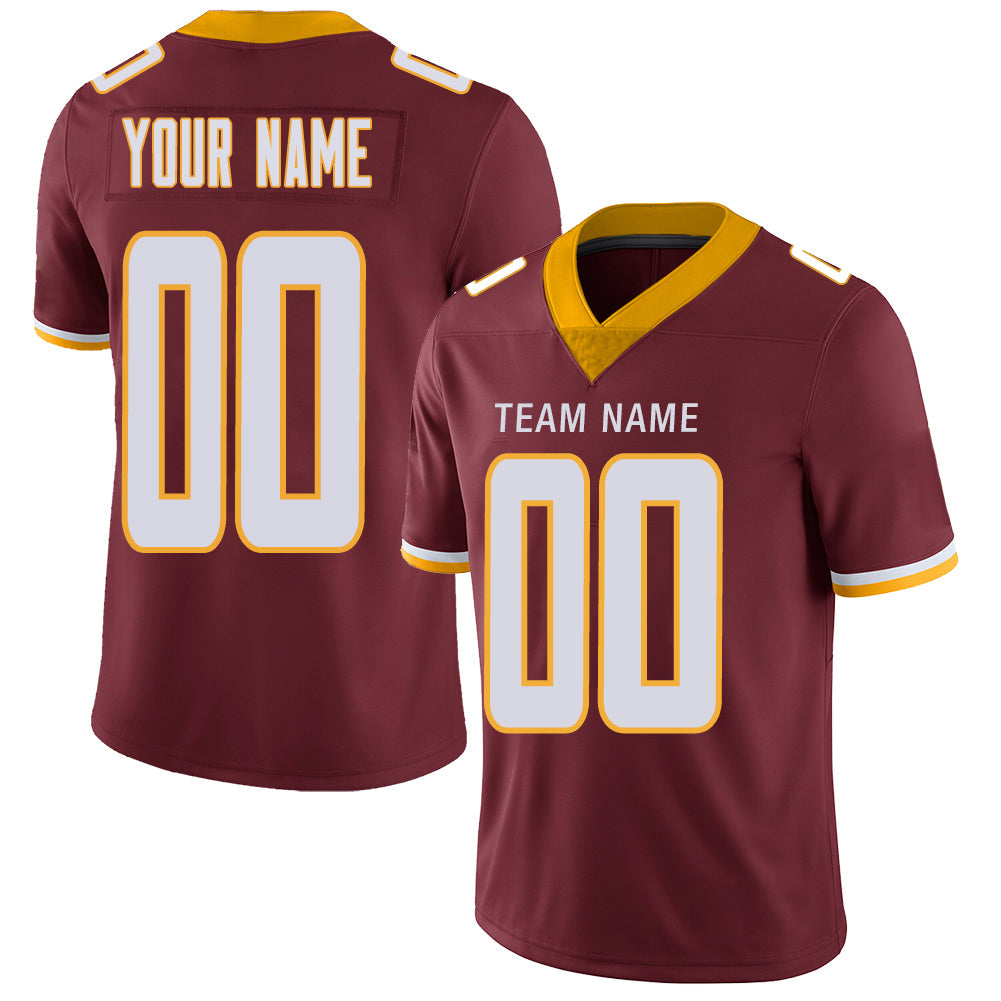 Custom W.Football Team Stitched American Football Jerseys Personalize Birthday Gifts Red Jersey - Main View